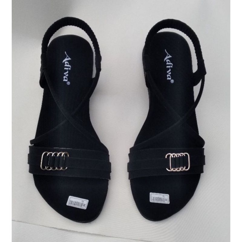 sandal teplek wanita tali karet hr01 hitam