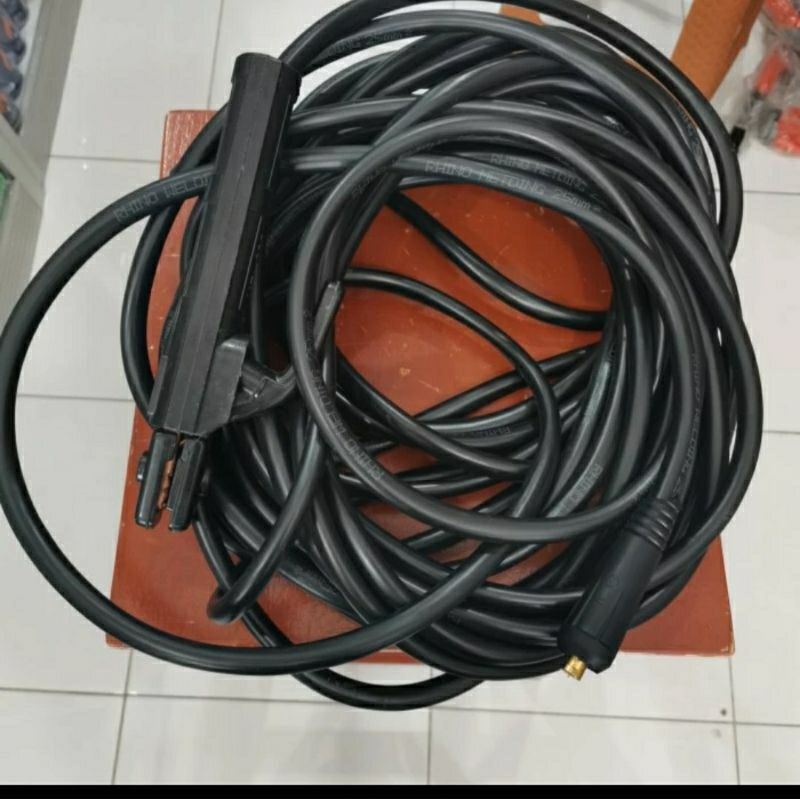 Kabel Las Set 15 Meter 10 meter 5 meter plus Tang Las 25 mm welding cable kabel travo las listrik