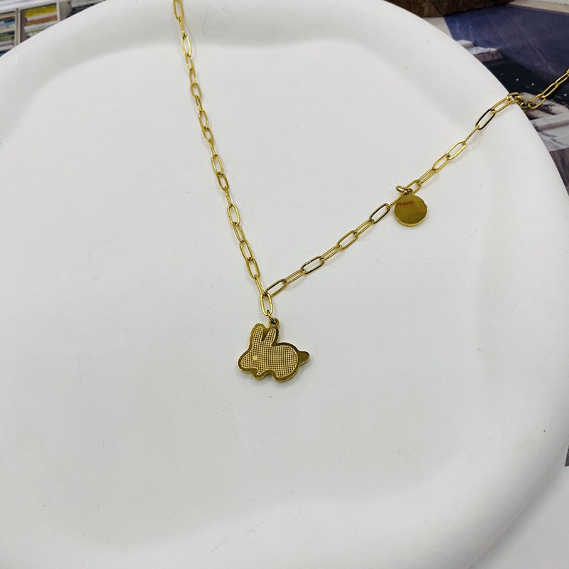 kalung kelinci titanium lucu cantik