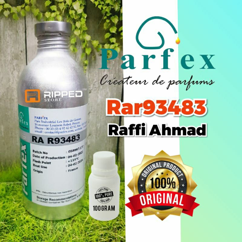 (100 ML)RA R93483 BIBIT PARFUM MURNI RAFFI AHMAD BY PARFEX ORIGINAL