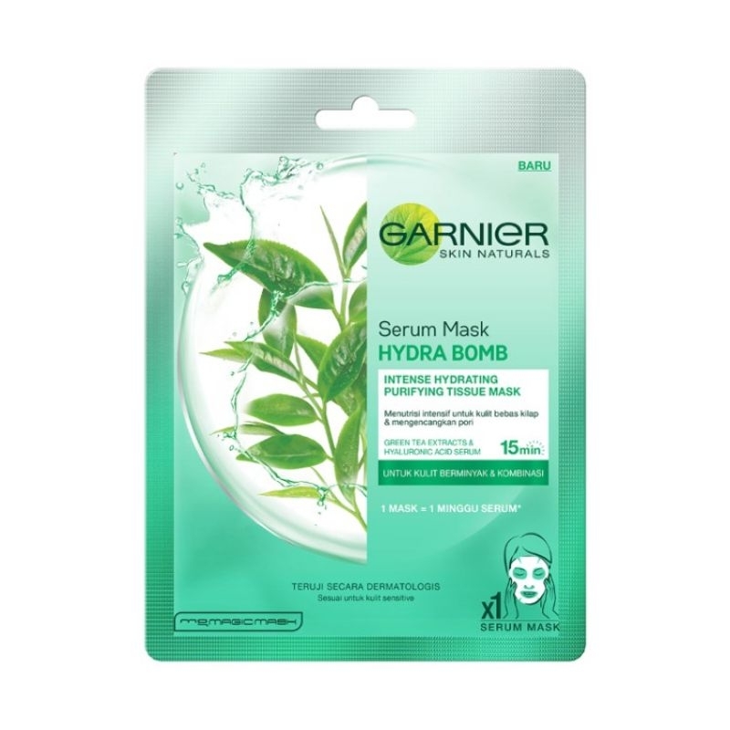 [PILIH SENDIRI EXP] GARNIER serum mask hydra bomb green tea