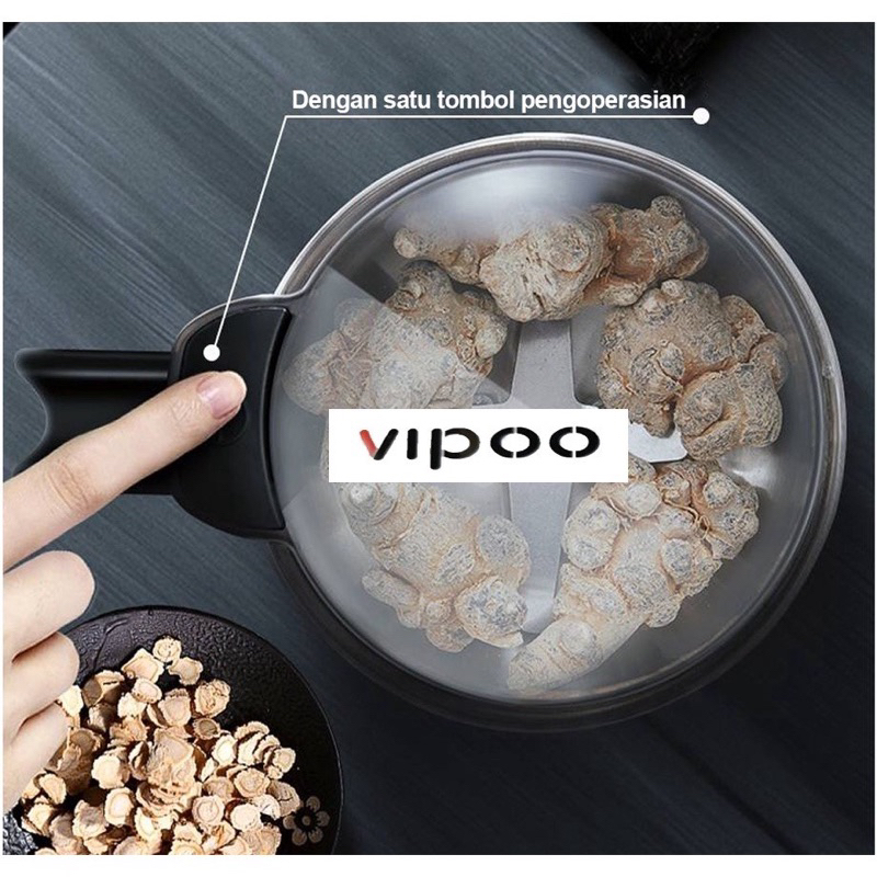 Vipoo V-1105 Mesin Bubuk Tepung Penggiling Kopi Elektrik 400g - Grinder Coffee Herbal Biji Kacang Obat Mesin Giling Grinder Elektrik - Untuk Bumbu Kering