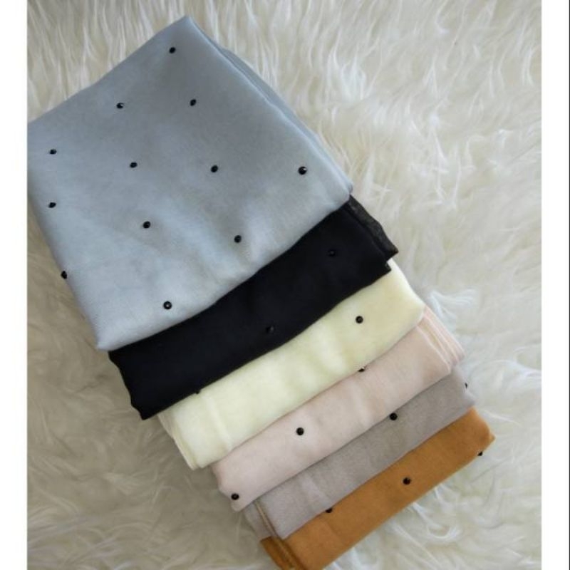 JILBAB SEGIEMPAT PARIS SWAROVSKI MATA HITAM