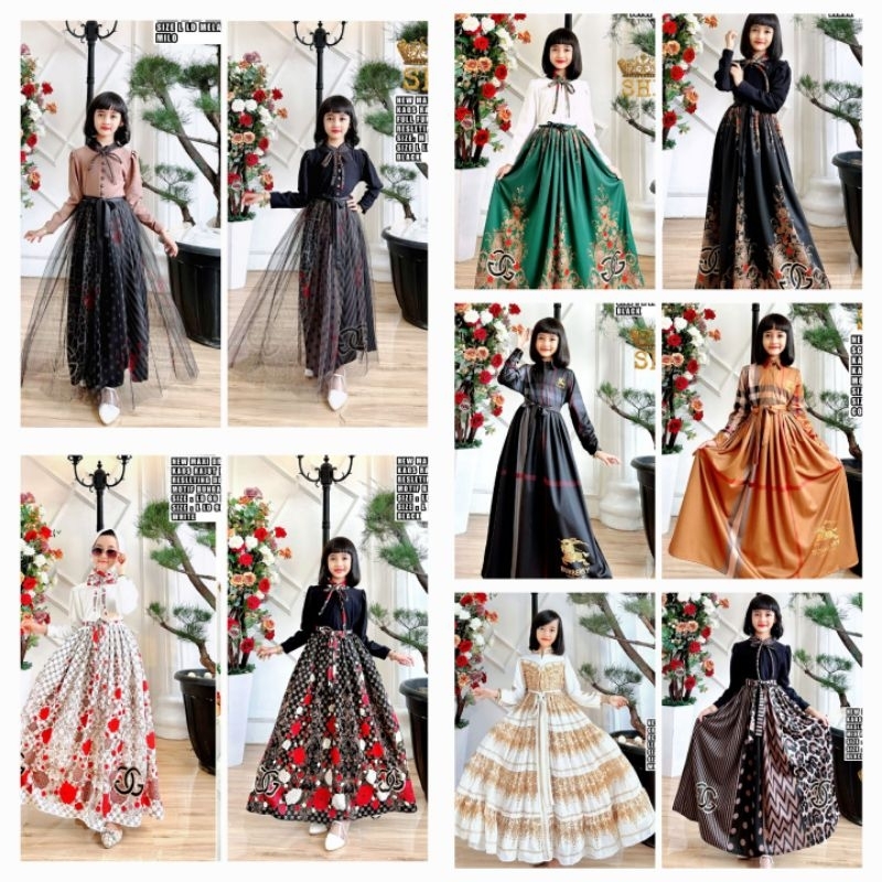 NEW SHR ORI 100% DRESS MAXI KIDS SCUBA IMPORT SYAHIRA