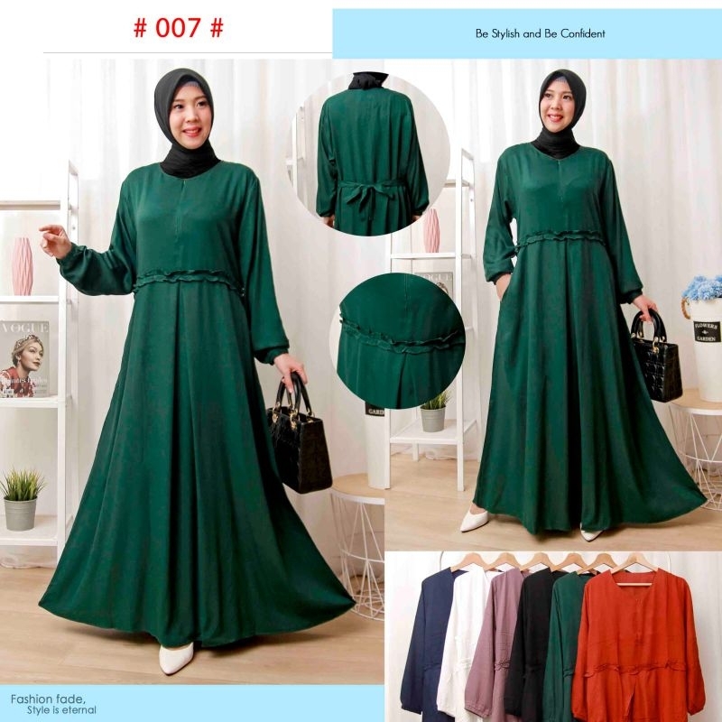 Gamis Polos Wanita Simple Terbaru