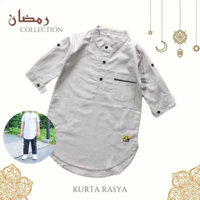 Kurta Anak Laki Laki Lengan 3/4 Baju Koko Lebaran 2023 Terbaru Keren Premium Usia 4 5 6 7 8 9 10 Tahun Bahan Katun Sigaret