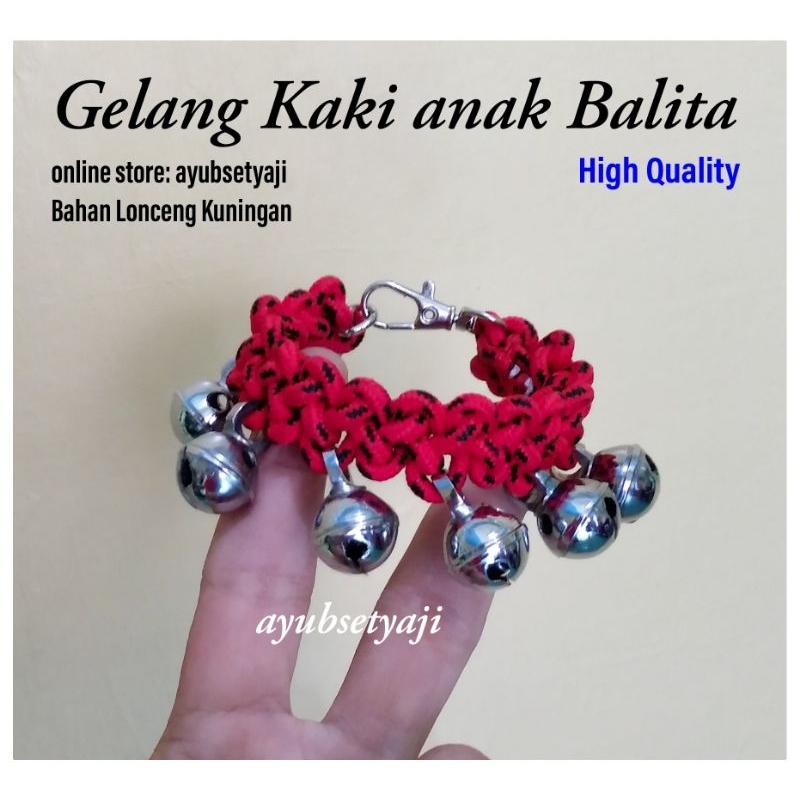 Gelang kaki anak Balita Gelang Bayi lonceng kuningan mainan gelang tari krincing klinting gelang tan
