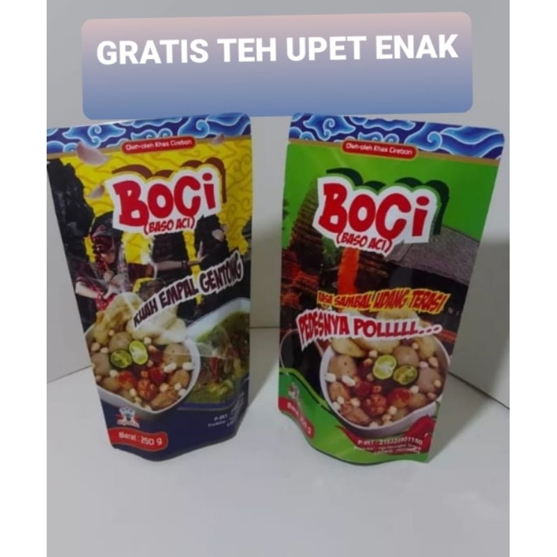 

BASO ACI kuah empal gentong 250gr PEDAS enak GRATIS teh upet khas cirebon