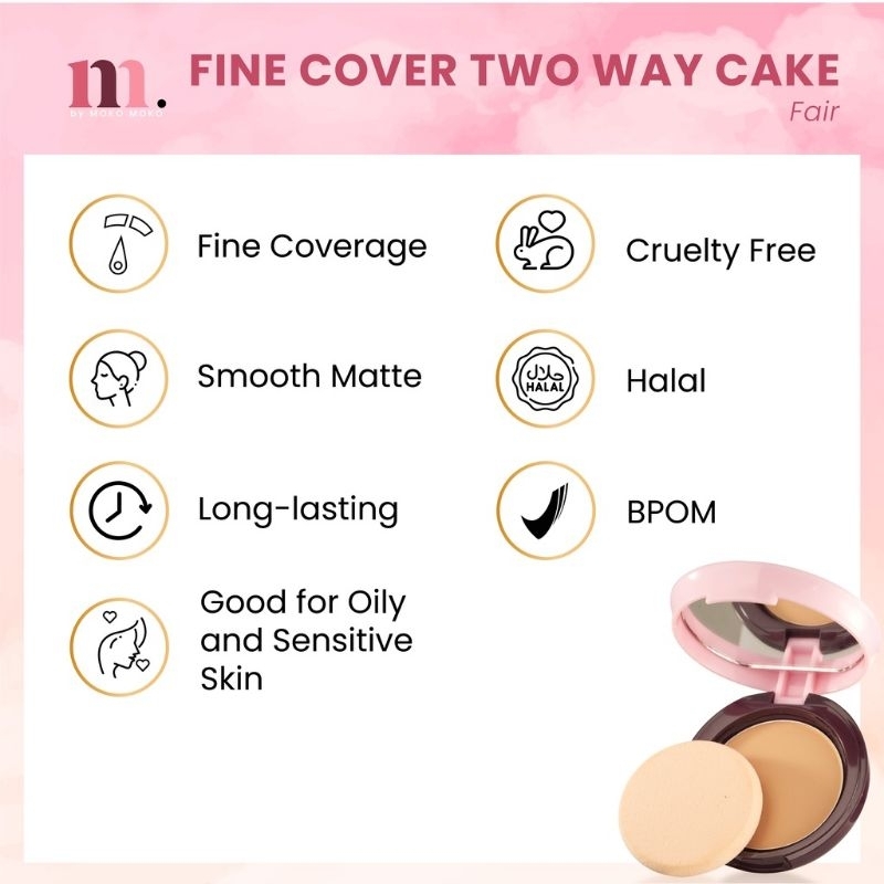 Moko Moko Fine  Cover Two Way Cake / Twc moko moko
