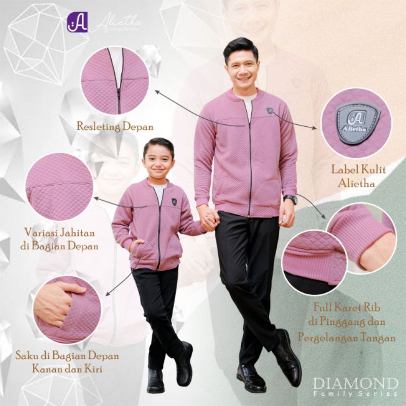 DIAMOND FAMILY SERIES KIDS BOYS VERSION ORI ALIETHA JACKET ANAK TERBARU SWEATER MODERN KEKINIAN