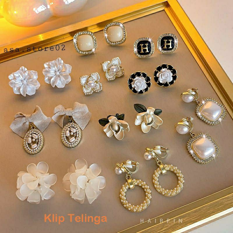 Anting Klip Tanpa Tindik/Anting Jepit Hijab