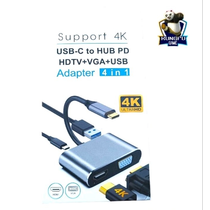 4 in 1 type C TO  HDMI TRAVEL 4K VGA USB 3.0 4k 5 port