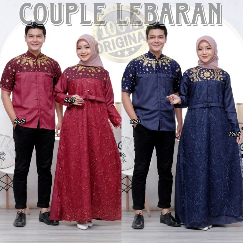 COUPLE LEBARAN_COUPLE KOMBINASI BATIK_BAJU LEBARAN_BAJU KONDANGAN