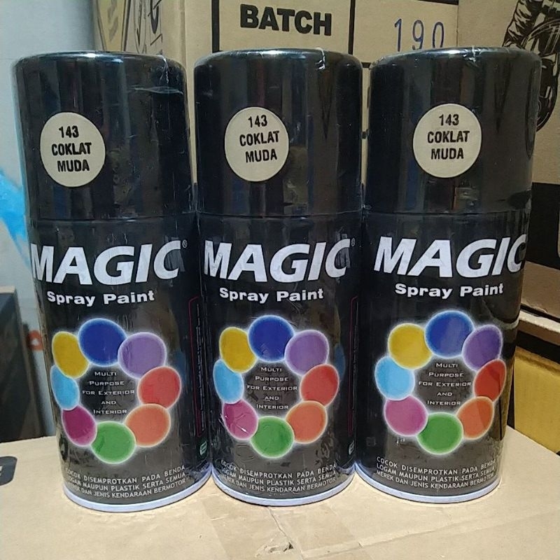 pilok pilox magic spray paint magic coklat muda 143 coklat muda