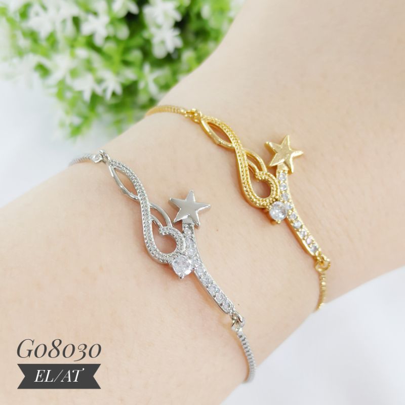 Gelang serut rantai italy motif bintang G08030