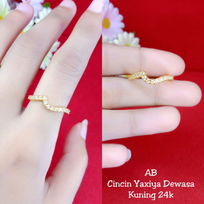 cincin fuji lapis emas 24k