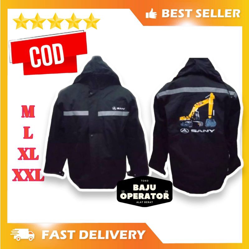 Jaket Sany Excavator Jaket logo excavator Sany / jaket tambang excavator / baju excavator / baju san