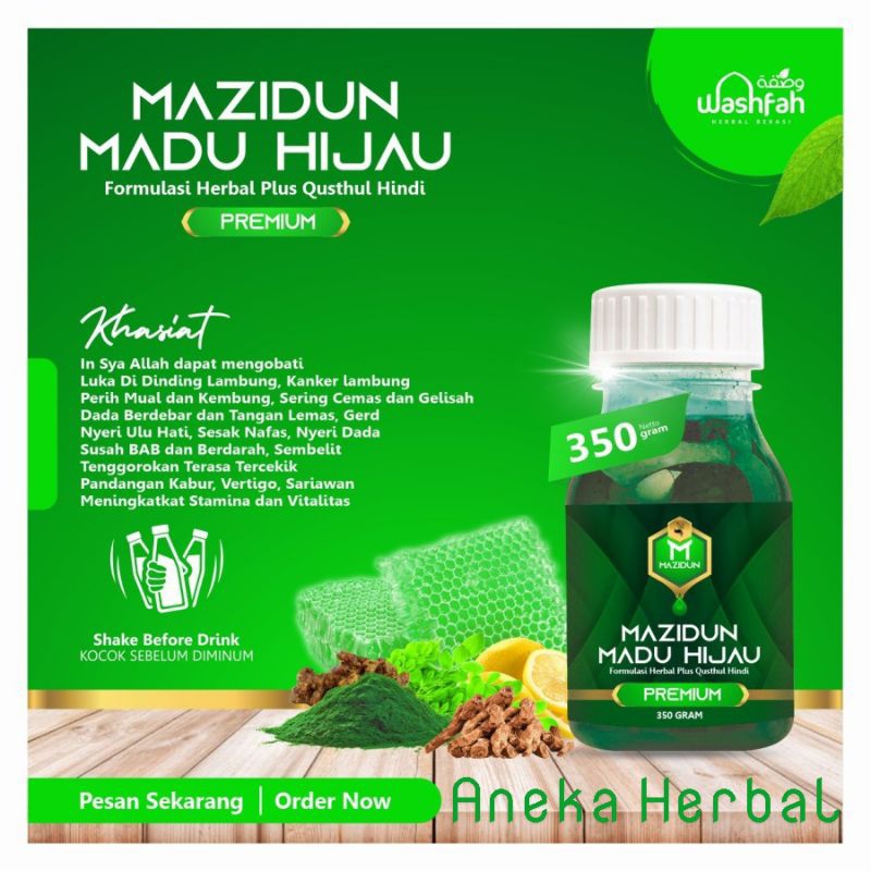 Mazidun Madu hijau Qhustul  Herbal gerd asam lambung maag tukak