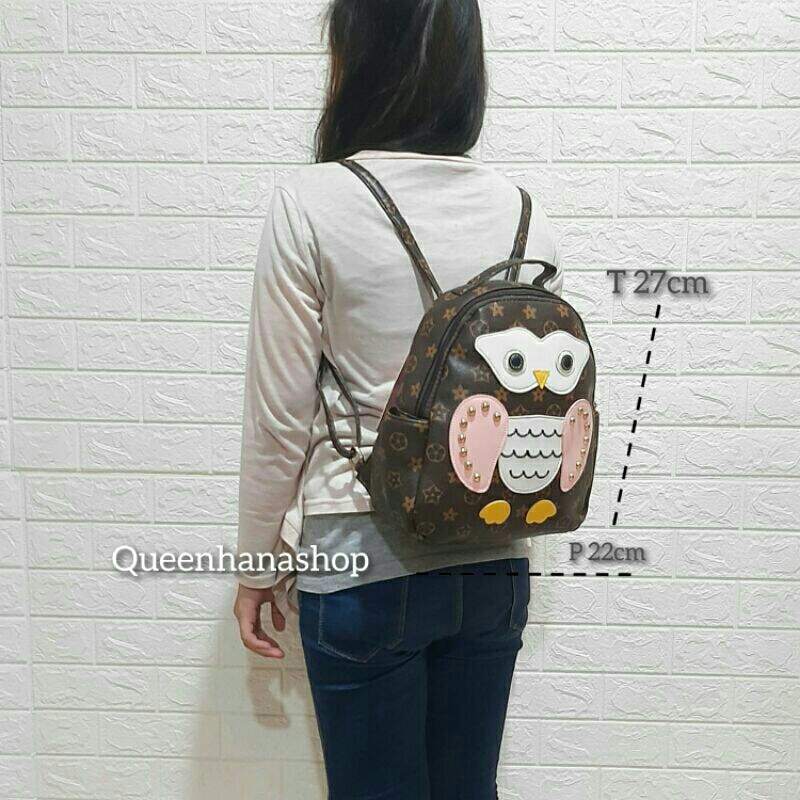 Tas Fashion Owl Ransel Anak Remaja Kekinian