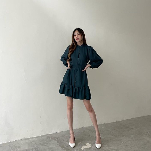 Kelly Ruffle Dress - Ocha Wear | A Line Mini Dress