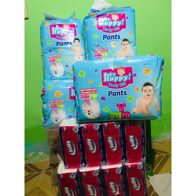 Pampers / Popok Baby happy M34 L30
