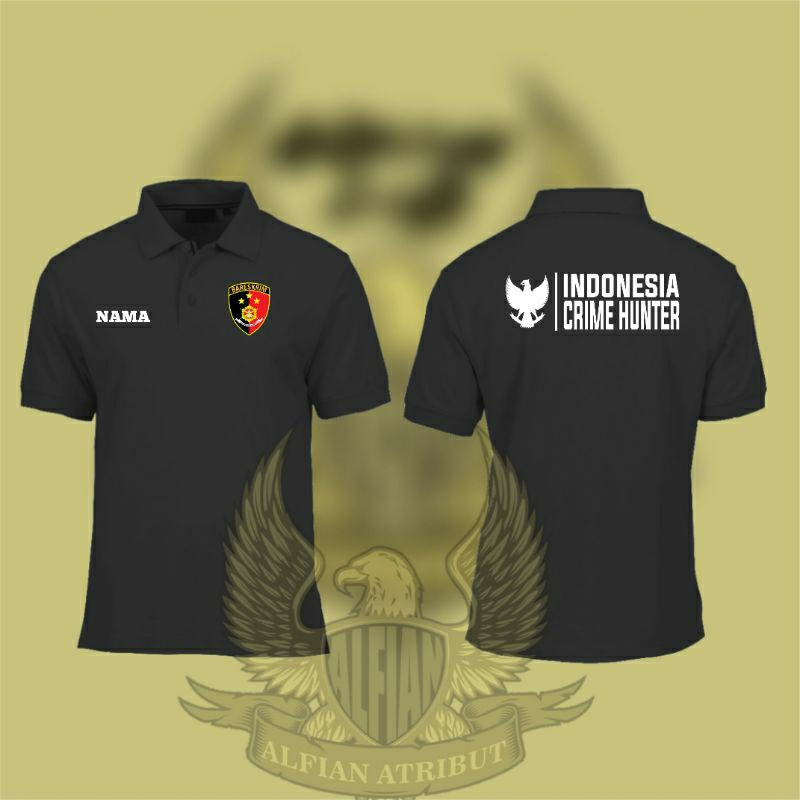 kaos kerah polo polisi/bareskrim,kaos polo crime hunter