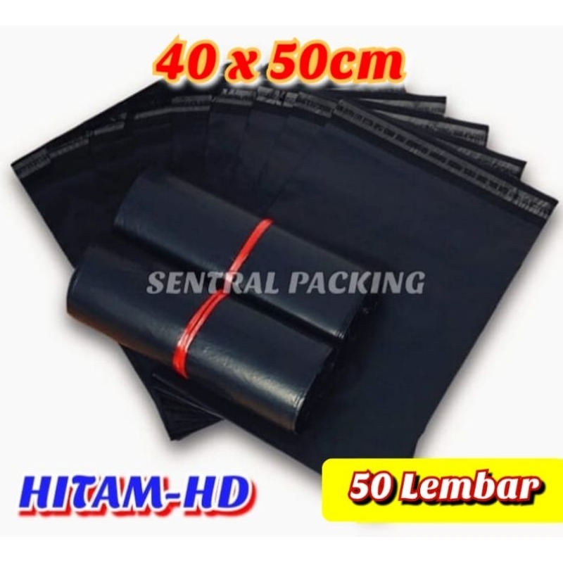 

PLASTIK POLYMAILER HITAM HD 40cm × 50cm /pack (isi 50lbr)