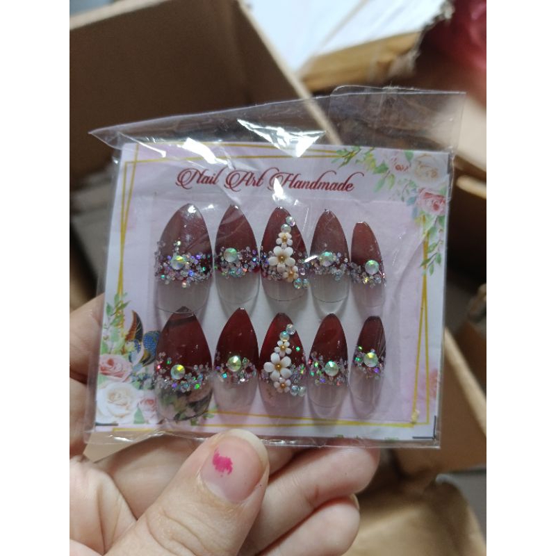 KUKU PALSU HIAS 3d NAIL ART / KUKU PERNIKAHAN