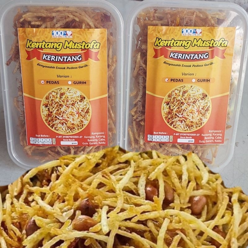 

Kentang Mustofa Kerintang Kriuk Naaina Stick Potato Pedas Camilan