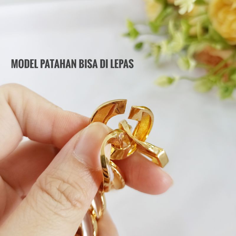 Gelang xuping sisik naga mix mewah gold G08209