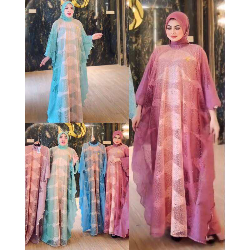 KAFTAN BROKAT MEWAH BY SHELLASAUKIA ORIGINAL