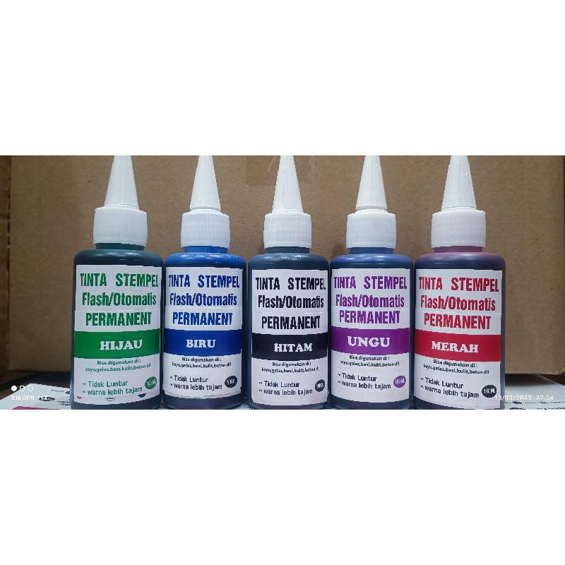 

TINTA STEMPEL FLASH OTOMATIS PERMANENT/ TINTA UNTUK MEDIA PLASTIK