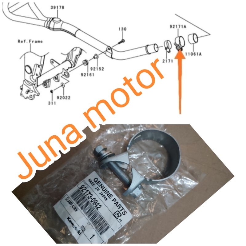 klem clem knalpot Ninja 250 karbu 250 fi 250fi Z250 SL Ninja rr mono Original