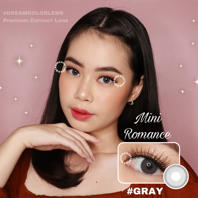 Softlens Kitty Kawaii Mini Romance Gray / Grey / Abu Normal Minus Beda Minus