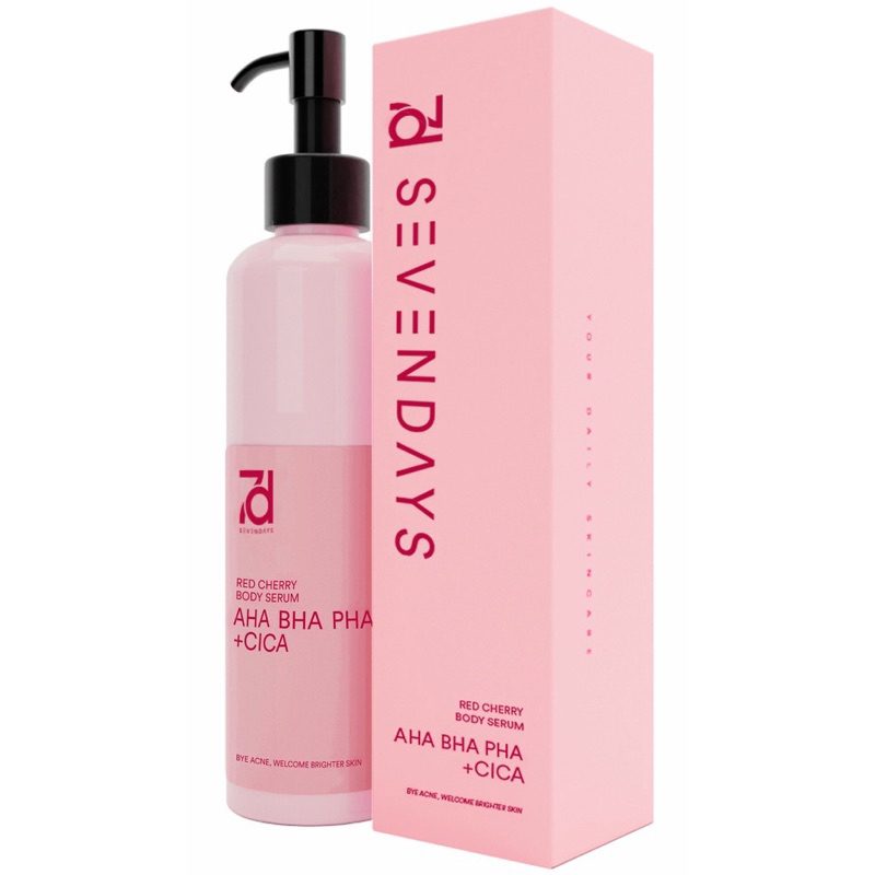 SEVENDAYS RED CHERRY AHA,BHA PHA + CICA BODY SERUM 250ml