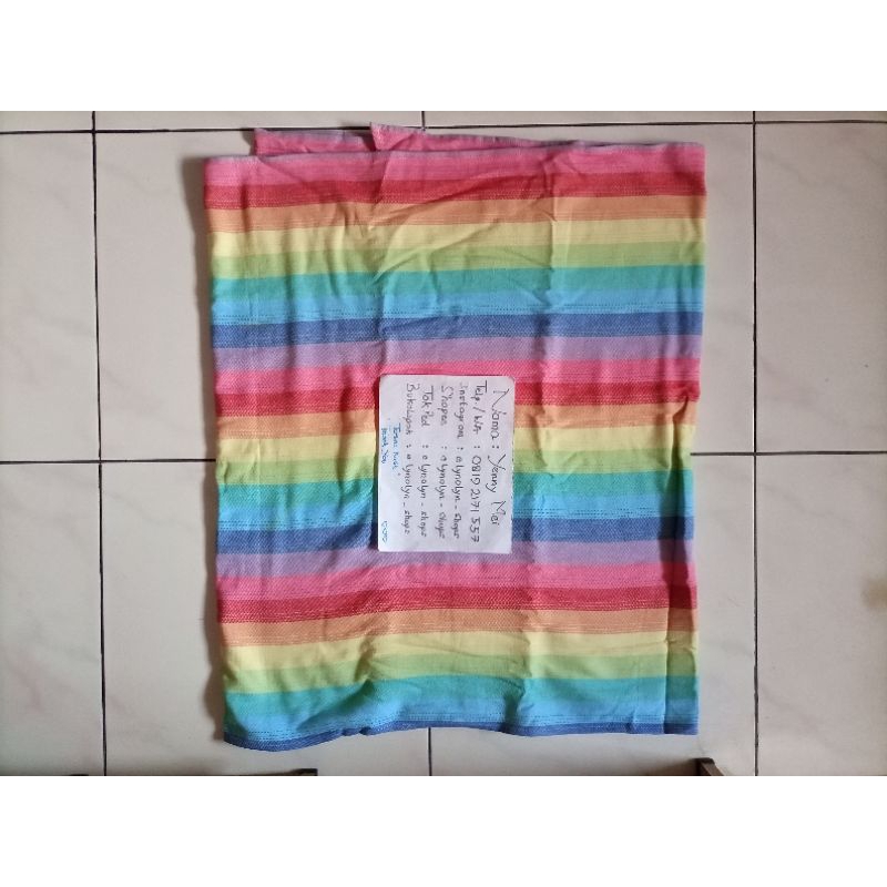 Preloved Woven Wrap Little Frog Rainbow Spectrolite size 6