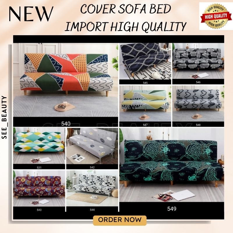 SEETM43 COVER SOFA BED MOTIF COVER SOFA SARUNG SOFA BED ELASTIS COVER SOFA INOAC IFORMA SOFA TAMU FASIA - Cover SOFA BED Sarung SOFA BED stretch elastis NAVY RECTANGLE cover (sarung sofa bed)hanya sarung nya ✅BISA COD✅ COVER SOFA BED ELASTIS / SARUNG SOFA