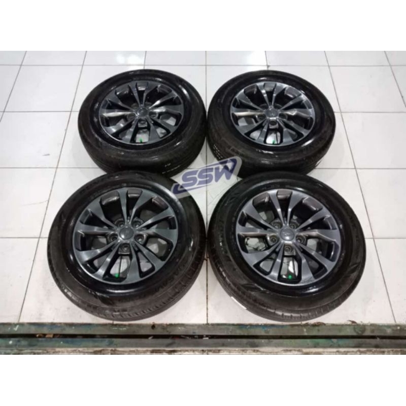 pelek mobil original standar bawaan terios ring 16 + ban 215 65 r16