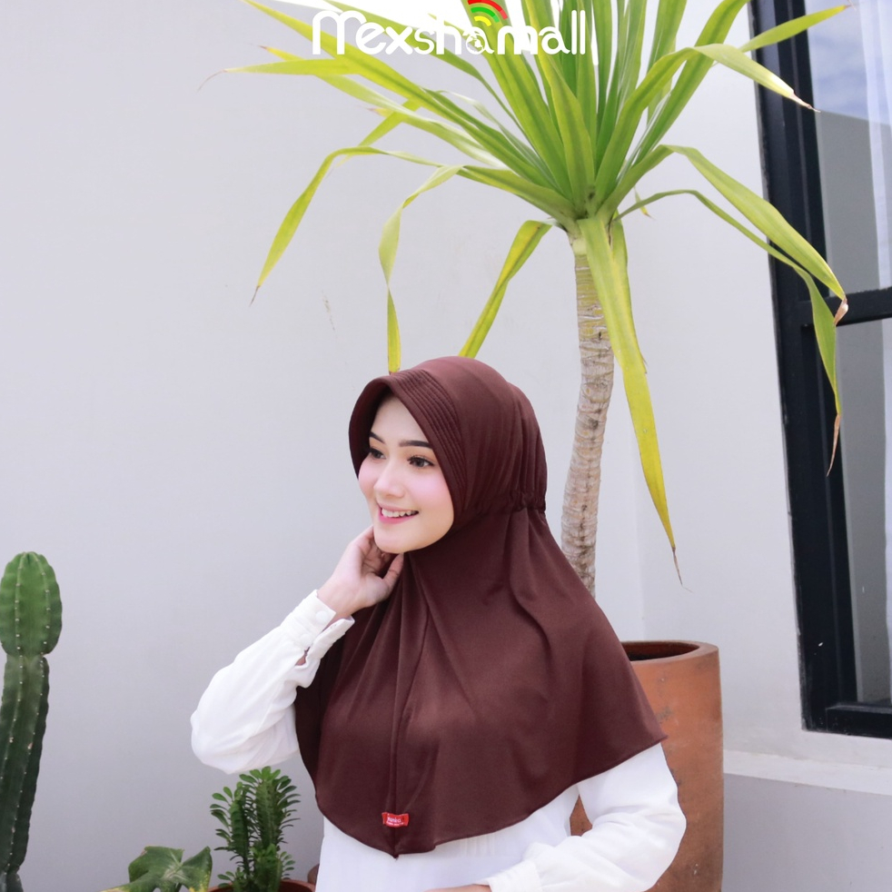 Jilbab Bergo Jersey Serut Tali I Kerudung Serut Jokowi Jersey Premium By Shamira