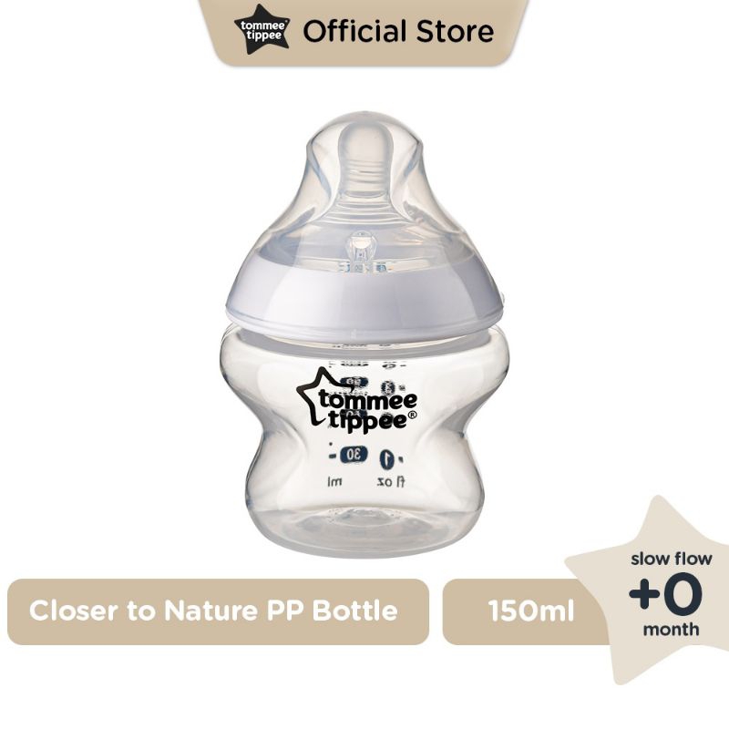 Tommee Tippee Botol PP Close to Nature Clear 150ML/4oz-Botol Susu Bayi