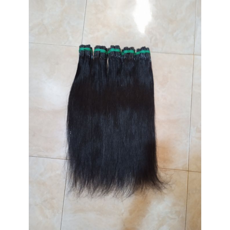 HAIR EXTENSION RAMBUT WANITA SAMBUNG ASLI100% RAMBUT LURUS IKAL HITAM WARNA BERSIH KUALITAS ISTIMEWA