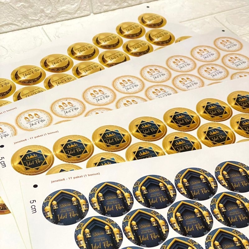 

STICKER IDUL FITRI / LEBARAN ~ RAMADHAN uk diameter 5 & 6 cm