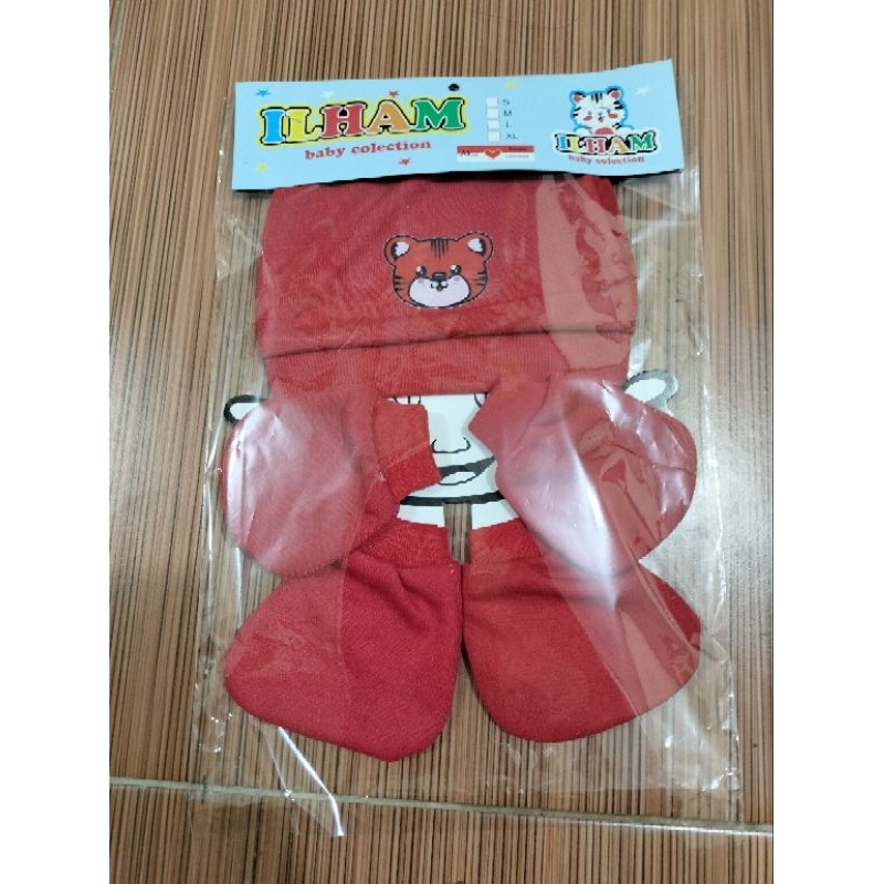 1 SET TOPI BAYI + SARUNG TANGAN KAKI BAYI NEWBORN