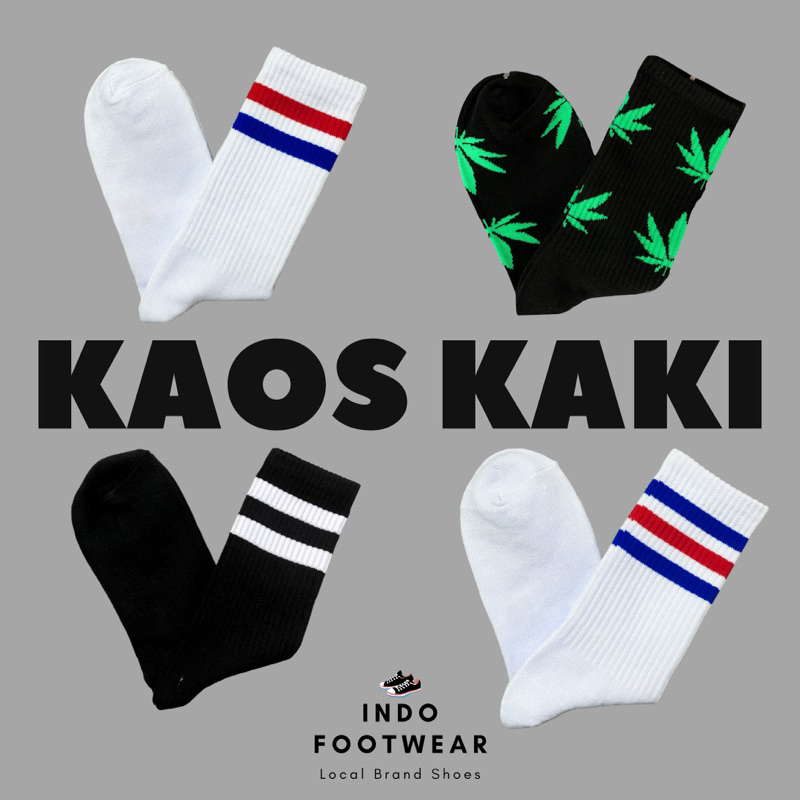 INDOFOOTWEAR SOCKS / KAOS KAKI OLDSCHOOL / KAOS KAKI SKATE / SOCKS SKATE / KAOS KAKI SEKOLAH