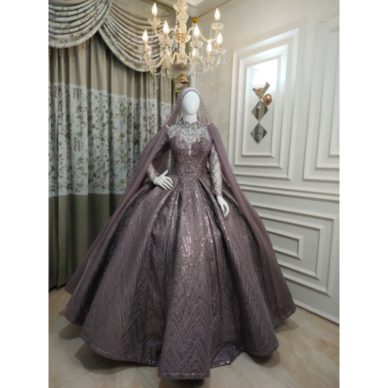 NEW GAUN BELIMBING  BEREKOR/BAJU PENGANTIN TERBARU  /GAUN PARPIKA  /BAJU PENGANTIN MODERN