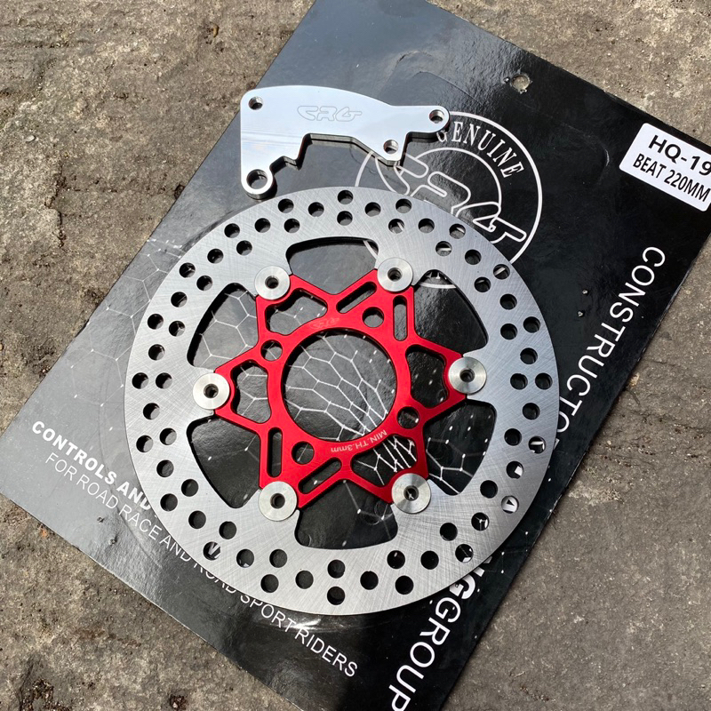 DISC CAKRAM DEPAN FLOTING BEAT VARIO SCOOPY SPACY GENIO BY CRG UKURAN 220 MM / PIRINGAN CAKRAM DEPAN UKURAN 220 MM PNP MOTOR MATIC BEAT VARIO SCOOPY SPACY GENIO BY CRG