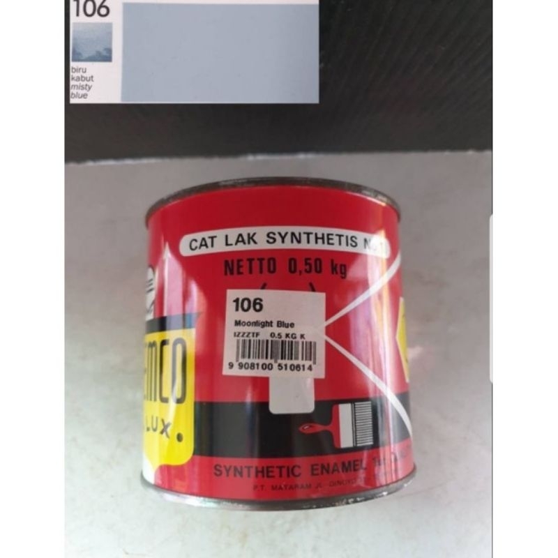 Cat kayu dan besi Emco ½ kg warna biru kabut