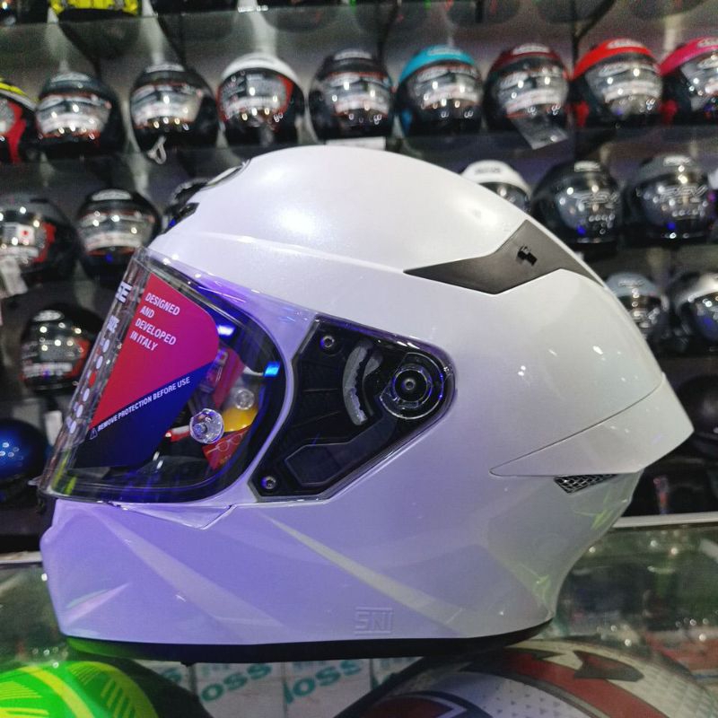 helm kyt ttc solid white kyt tt course full face