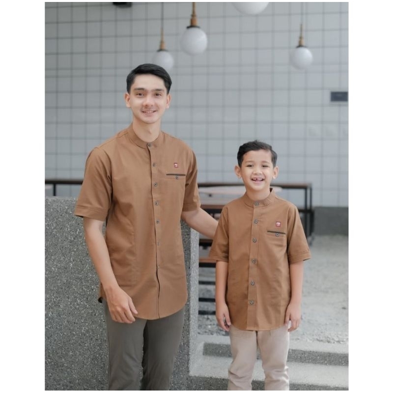 BAJU KOKO COUPLE AYAH DAN ANAK TERMURAH BISA PISAH BAHAN KATUN