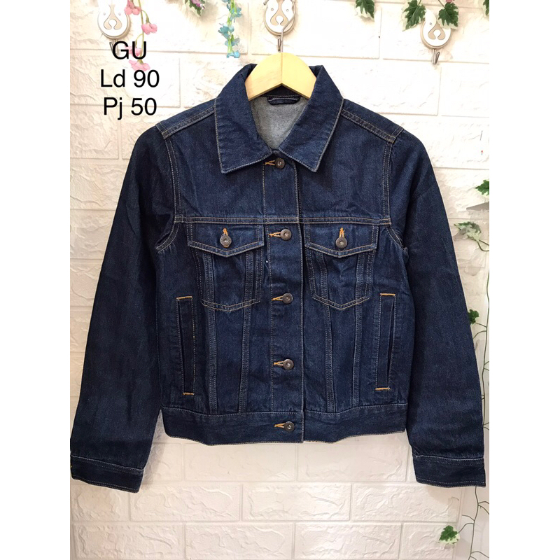 JAKET JEANS SECOND BRANDED ORIGINAL GU